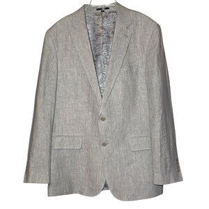 Jos. A Bank Gray Linen Blazer Sports Coat Suit Jacket Slim Fit 42